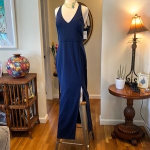 Sz 10 Laundry by Shelly Segal midnight blue floor length new with tags